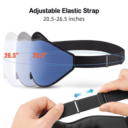 LitBear Sleep Mask for Side Sleeper Women Men, Eye Mask for Sleeping Light Blocking, 3D Contoured Cup Sleeping Mask, Soft Breathable Sleep Eye Mask with Adjustable Elastic Strap for Travel