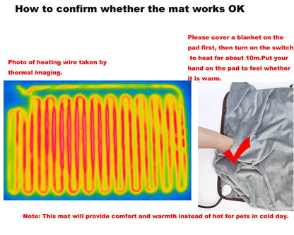 Pet Heating pad Outdoor Small Dog cat Heating pad Heated ped beds for Outside Dogs House Heater Electric Warming pad for Puppies with Timer,Chew Resistant Cord,Easy Clean,Waterproof