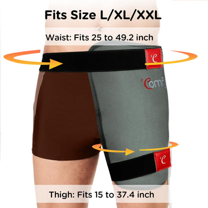 Comfytemp Hip Heating Pad for Hip Sciatica Pain Relief Brace, Birthday Christmas Gift for Mom Women Wife Men Dad, FSA Eligible Lower Back Thigh Buttock Electric HSA Heat Pad Hot Physical Therapy(L/XL)
