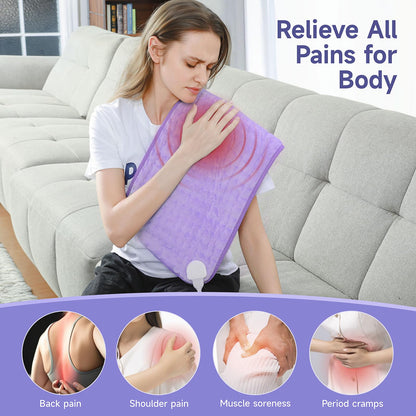 Heating Pad for Back, Large Heating Pads for Body Muscle Pain Cramps Relief, 6 Heat Settings Machine Washable Electric Heating Pad, Birthday Christmas Gifts for Women Mom