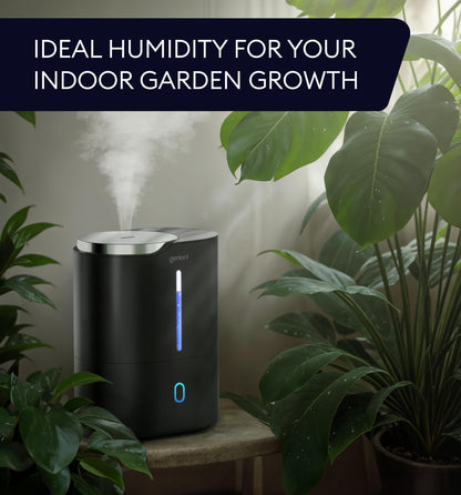 GENIANI Ultrasonic Cool Mist Humidifier for Bedroom, Large Rooms, Home, 4L - Easy Fill & Clean Humidifier for Plants w/Auto Shut-off, 40H Runtime - Quiet, Top Fill Air Humidifier