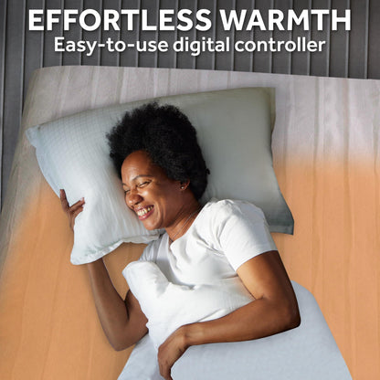 Sunbeam Polyester Wi-Fi Connected Mattress Pad, Electric Blanket, 10 Heat Settings, Queen Size