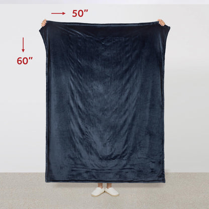 Sunbeam Electric Throw Royal Mink Sherpa Heated Blanket, 4 Heat Settings, 4-Hour Auto Shut-Off, Fast Heating, Luxurious and Ultra Comfy, Night Fog Color, 50" x 60"