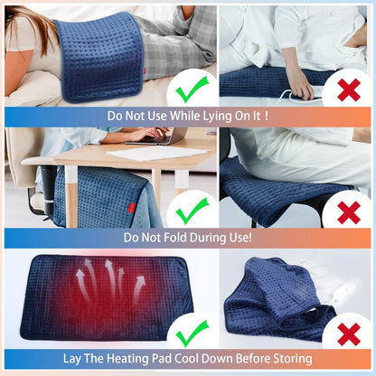Comfytemp Heating Pad for Back Pain Relief, Extra Large Pink Heating Pad XXL, Birthday Gifts for Women Mom Grandma Wife, 17''x 33'' King Size Electric Heating Pads for Period Cramps
